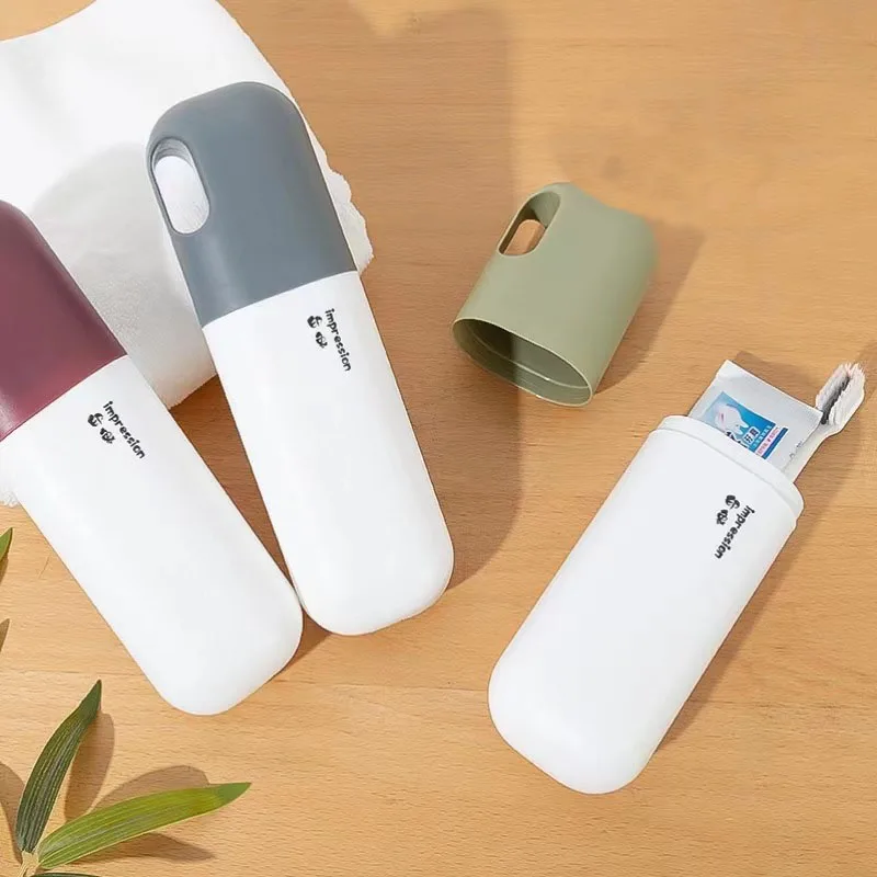 Портативный дорожный контейнер для хранения зубных щеток и зубной пасты