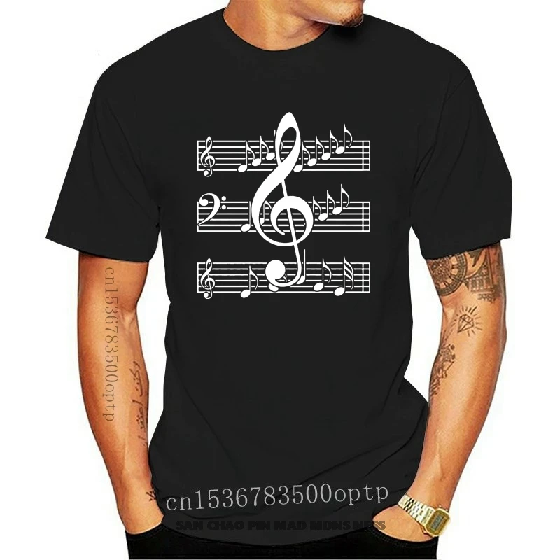 

MUSIC NOTES - Unisex Cotton T-Shirt Tee Shirt