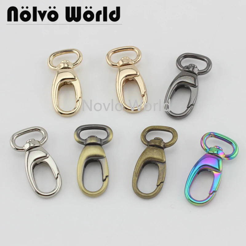 

10-50pcs 7 colors 13*37mm trigger snap hook clasp metal clip swivel dog leash bags small handbag purse adjusted strap