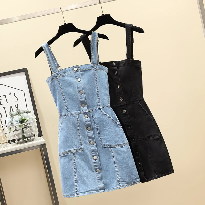 Женское платье, летняя одежда, джинсовая уличная одежда, платья на бретелях с карманами, 2022, оптовая продажа, Прямая поставка