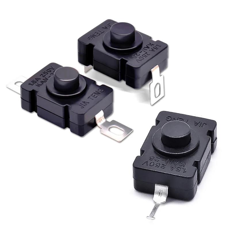 

10 Pieces Black Latching Mini On/Off Switch Self-Lock Push Button Switches for SMD Torch Flashlight Type Durable Drop Shipping