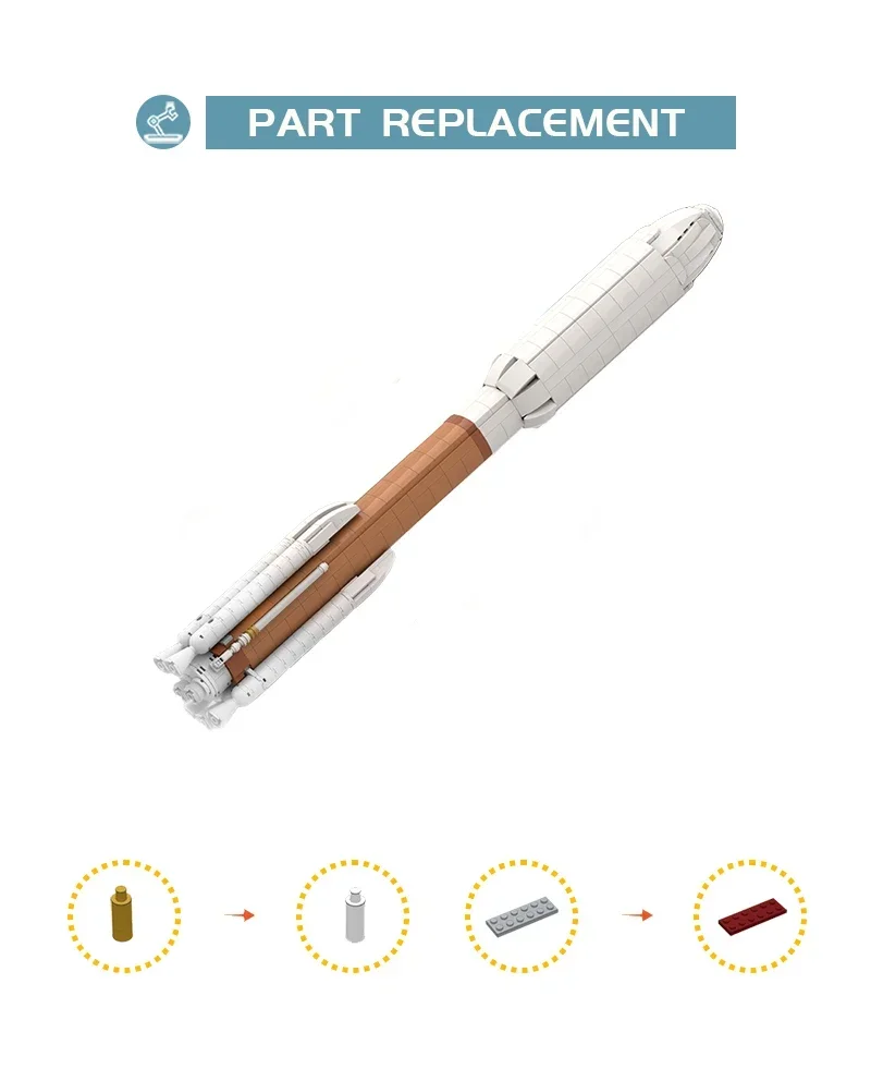 BuildMoc Ultimate Atlas V Saturn Scale Набор строительных блоков ракета Дельта IV тяжелый Марс