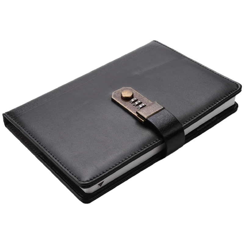 Дневник с замком блокнот A5 винтажная запираемая бумага из искусственной кожи