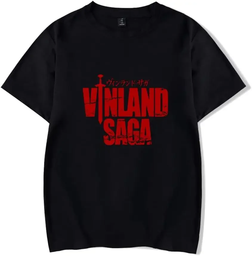 PAJOMLAG Anime VINLAND SAGA T-Shirt 2D Print Harajuku Womens Summer Kawaii Short Sleeve Tops