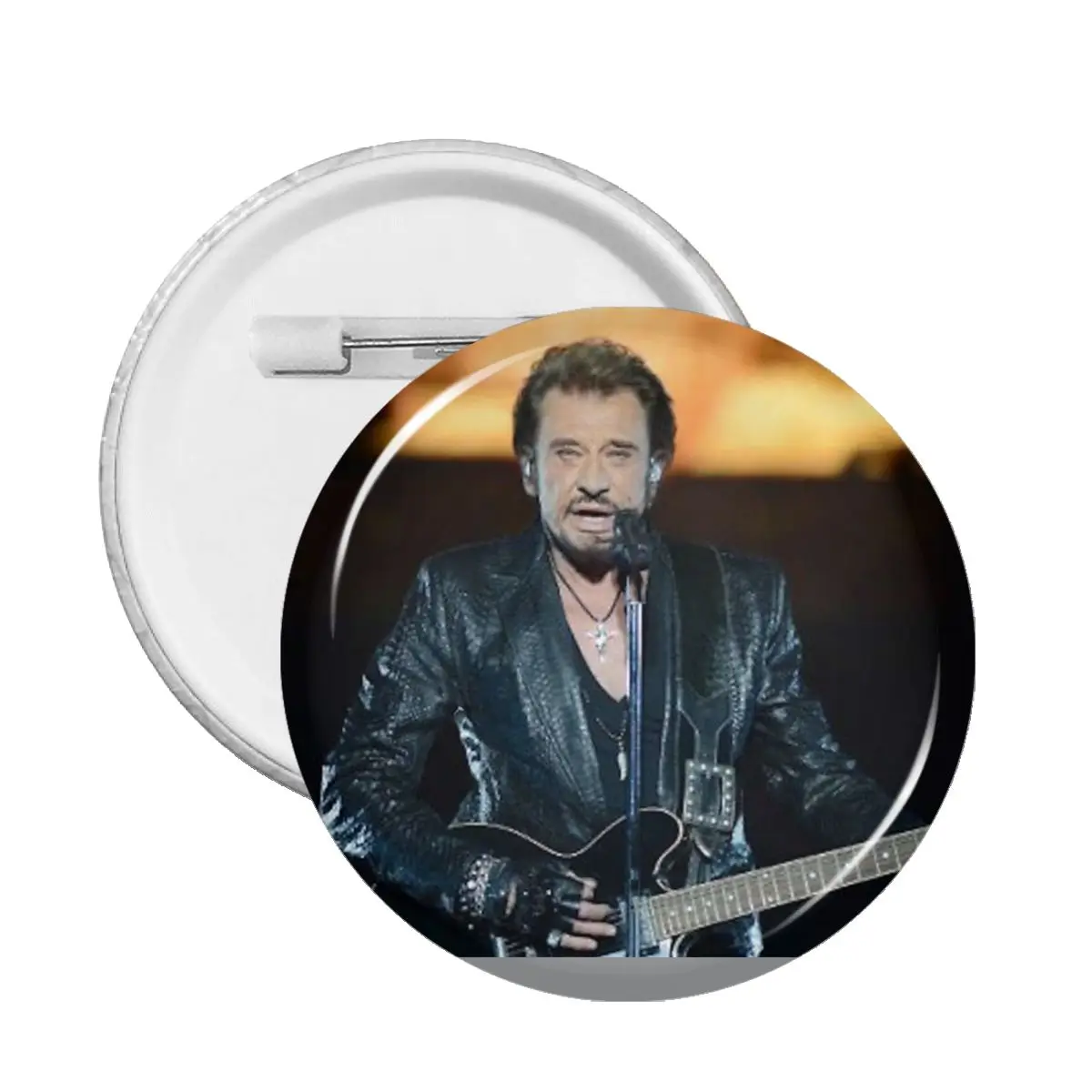 

Johnny Hallyday Rock Music Soft Button Pins Anime Collections Clothing Accessories French Singer Brooch Creative Bags Badges