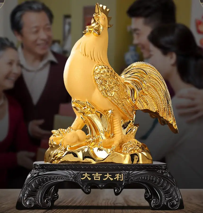 

Auspicious auspicious rooster decoration pieces open wealth collection zodiac chicken living room porch decoration feng Shui art