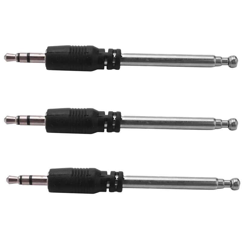 

3X Radio Antenna 3.5Mm 4 Sections Telescopic FM Antenna Radio For Mobile Cell Phone Mp3 Mp4 Audio Equipment