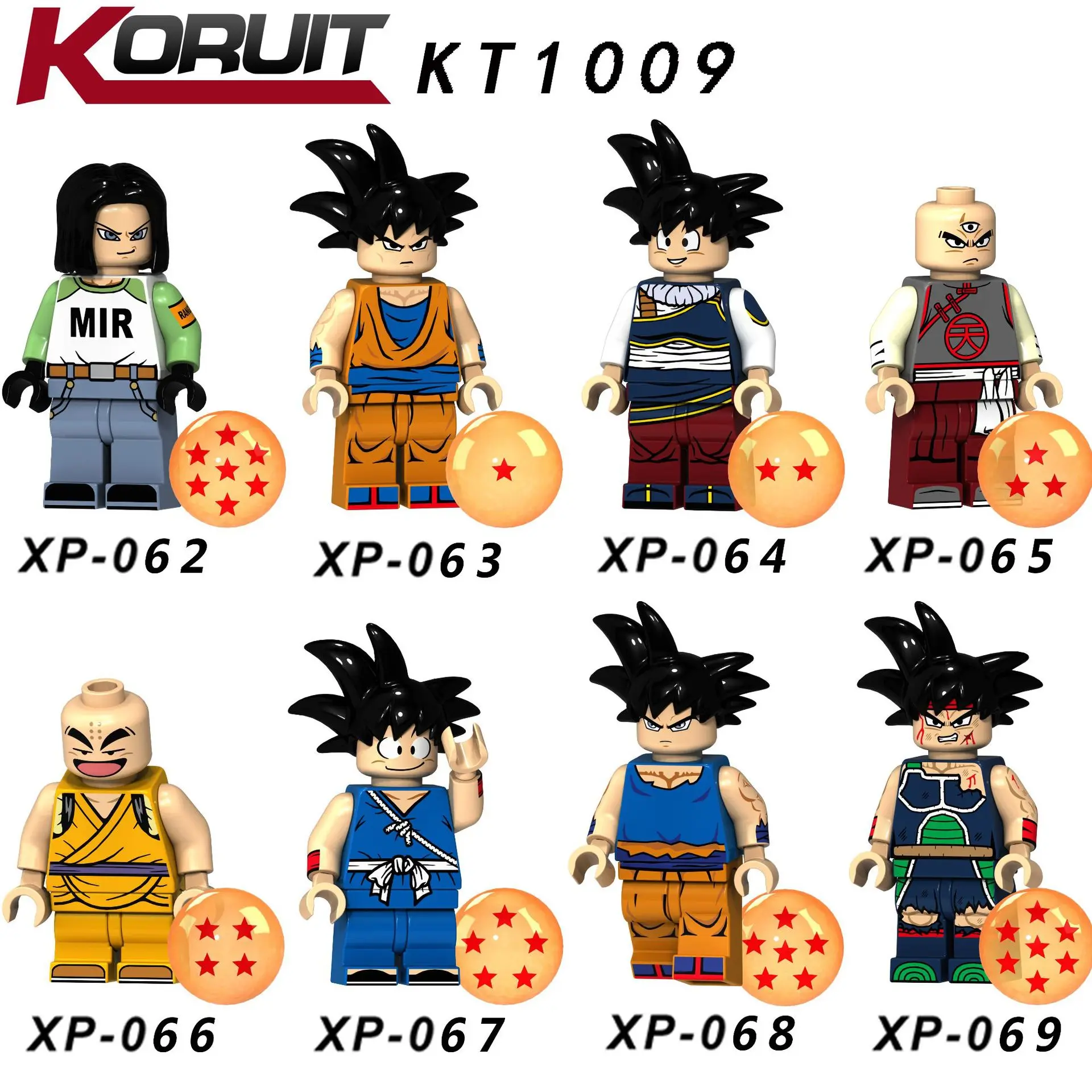 8 шт./6 компл. аниме мультфильм 4 5 см Dragon Ball строительный блок модель игрушка