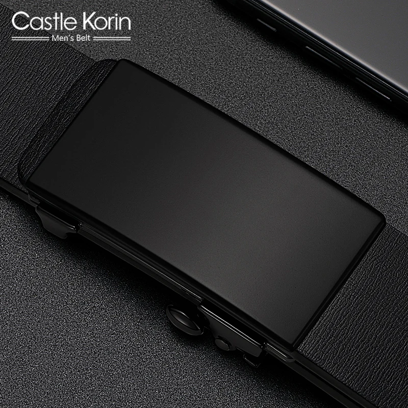 

Men's Belt Leather Toothless Automatic Buckle Belt Brand-name High-end Simple Casual Young and Middle-aged Business Belt 01014