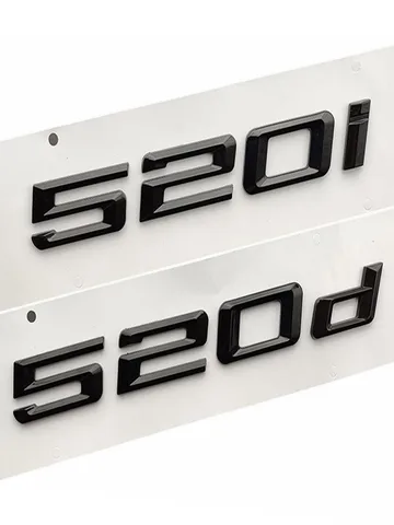 3D ABS глянцевые черные буквы Автомобильная Эмблема багажника значок наклейка 520i 520d логотип для BMW E60 E39 F10 F11 E61 F07 G30 аксессуары