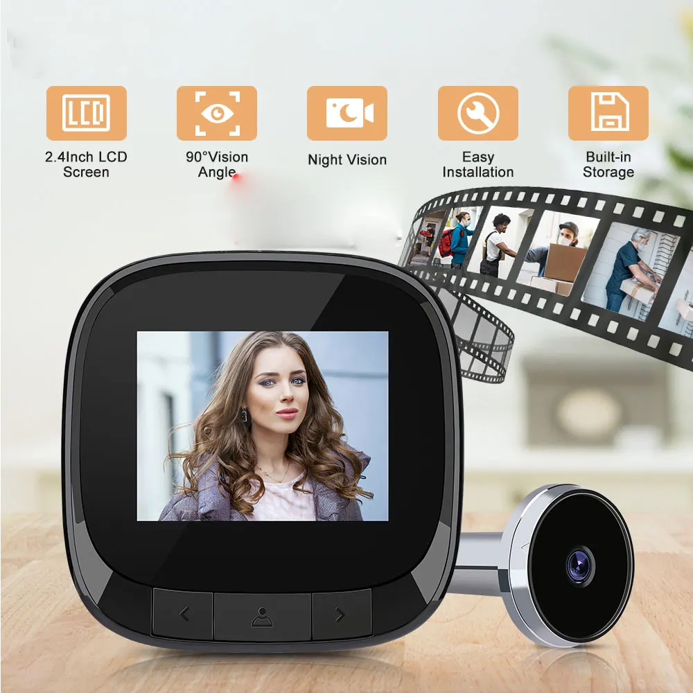 

Цифровой дверной звонок с ЖК-дисплеем и углом обзора 90 °