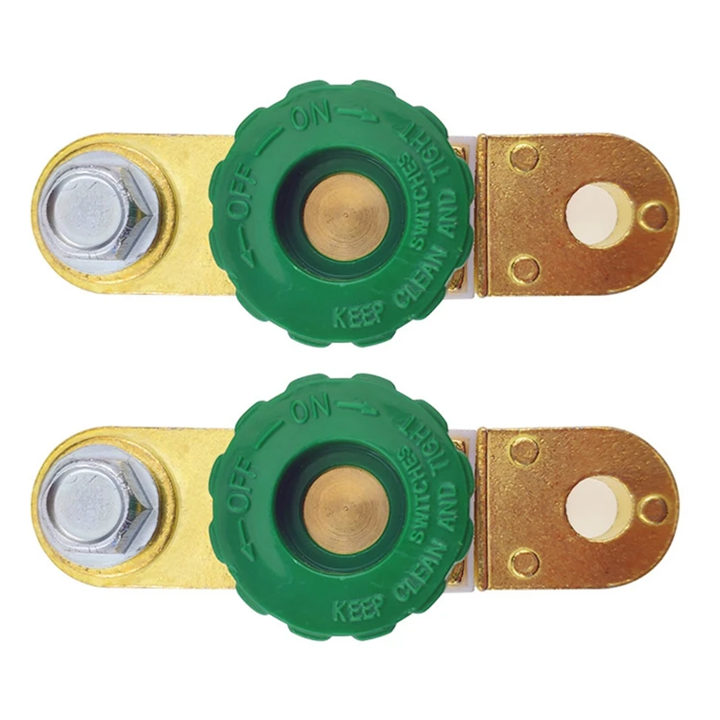 

2PCS Battery Switch Power Off Switch Pure Copper Anti-Leakage Battery Head Wiring Pile Head Clip Replacement Accessories