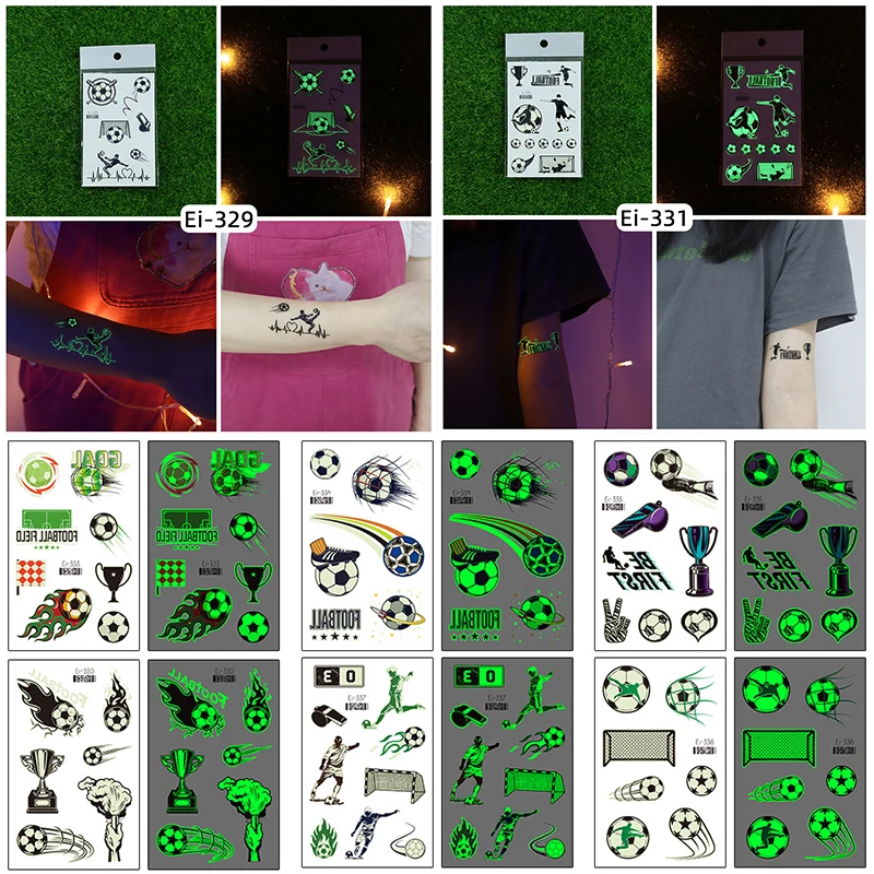 Светящиеся В Темноте Временные Татуировки Для Футбольных Трофей Стиле Регби