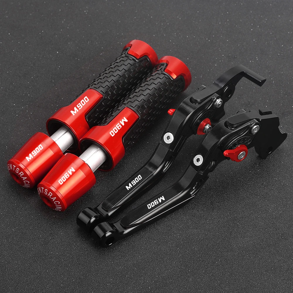 

M 900 Monster For DUCATI M900 Monster S 2001 2002 Motorcycle Adjustable Brake Clutch Levers Handlebar Handle Bar Ends Grips Caps