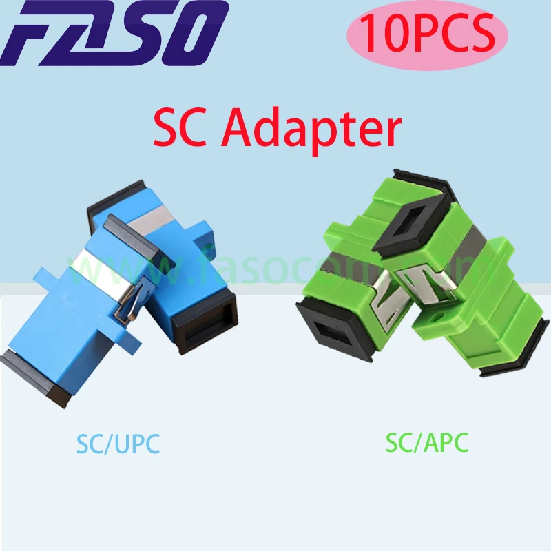 10Pcs Simplex Single-mode Fiber Optic Adapter SC APC/UPC Adapter SC Fiber Optic Connector Adapter SC-SC Adapter