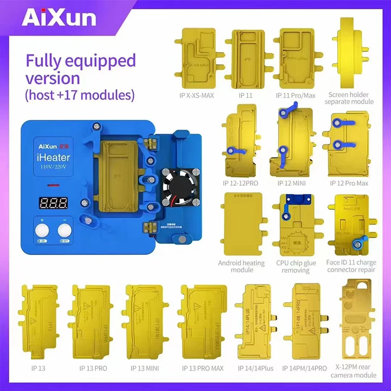 

Aixun iHeater Face ID Pre-heating Station for iPhone X Xs Max 11/12/13/14 Pro Max Motherboard Preheating Separating Desoldering