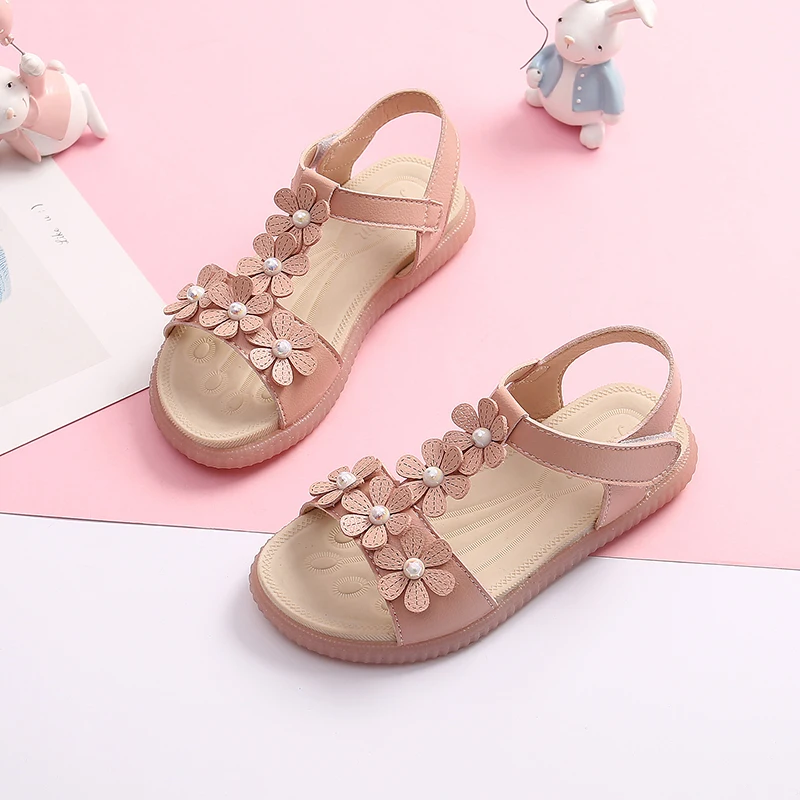 Сандалии для девочек летние популярные пляжные сандалии детская обувь с