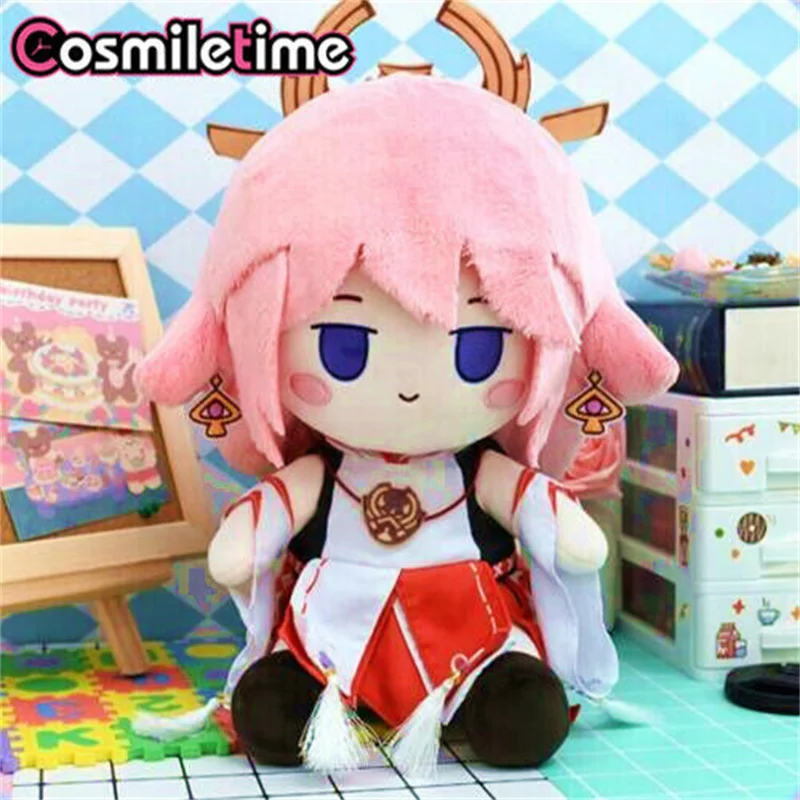 

Genshin Impact Yae Miko плюшевая 30 см кукла набивная одежда наряд Cospslay аниме игрушка фигурка рождественские подарки