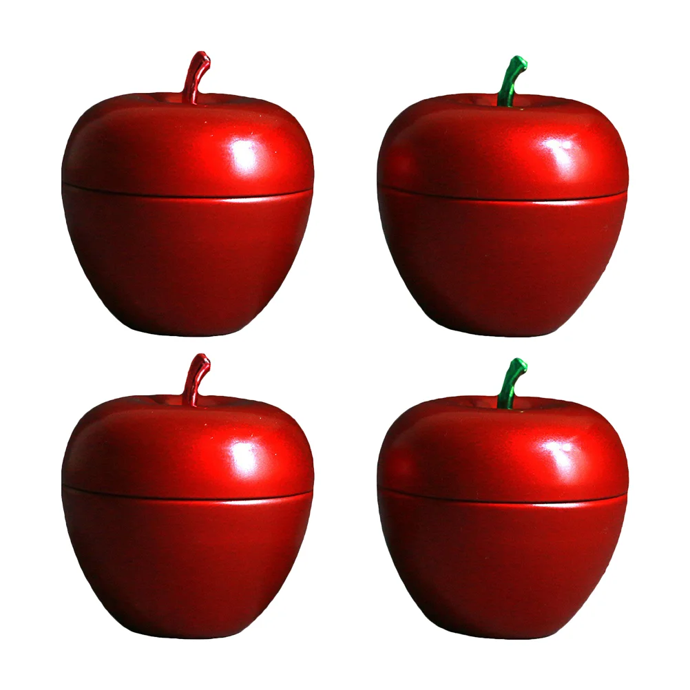 

Tea Canister Jar Apple Storage Coffee Container Tin Metal Tins Candyboxcontainers Sugar Loose Shaped Lids Cookie Tinplate