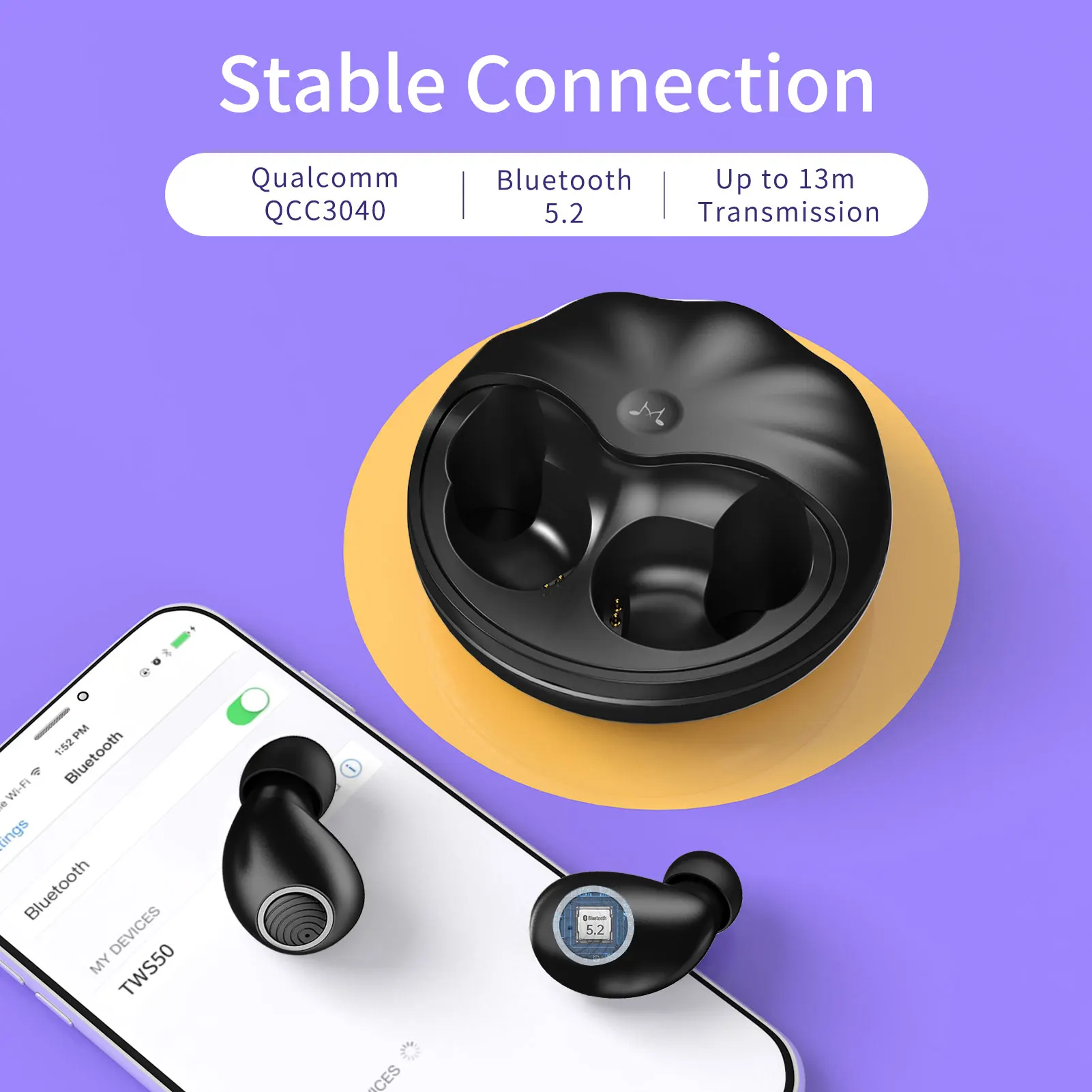 SoundMAGIC TWS50 G2 True Wireless Earbuds Bluetooth Earphones in Ear HiFi Stereo Headphones Waterproof Touch Control Headset enlarge