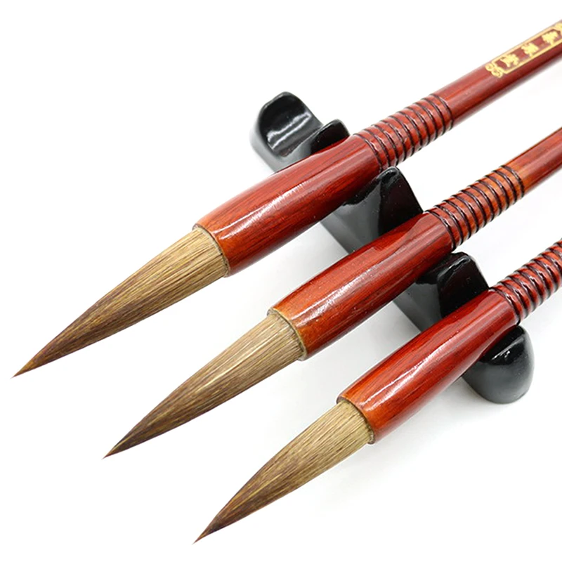 

Wooden Writing Brushes Wolf Hair Traditional Chinese Calligraphy Painting Practice Festival Couplets Regular Script Supply