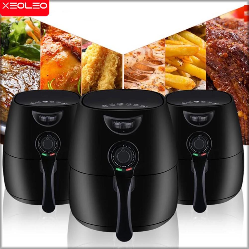 

XEOLEO Electric Air fryer 2.5L Deep fryer without oil Air frying machine Commercial Automatic Non-stick Home Electric oven 1400W