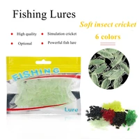 50pcs cricket fishing lures artificial soft insect bait pesca lightweight grasshopper floating ocean wobblers silicone baits
