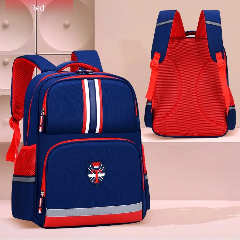 6-12 Years Old High-capacity British Style Backpacks for Girl Boy New Children Fashion Simple Panelled Schoolbags Back To School