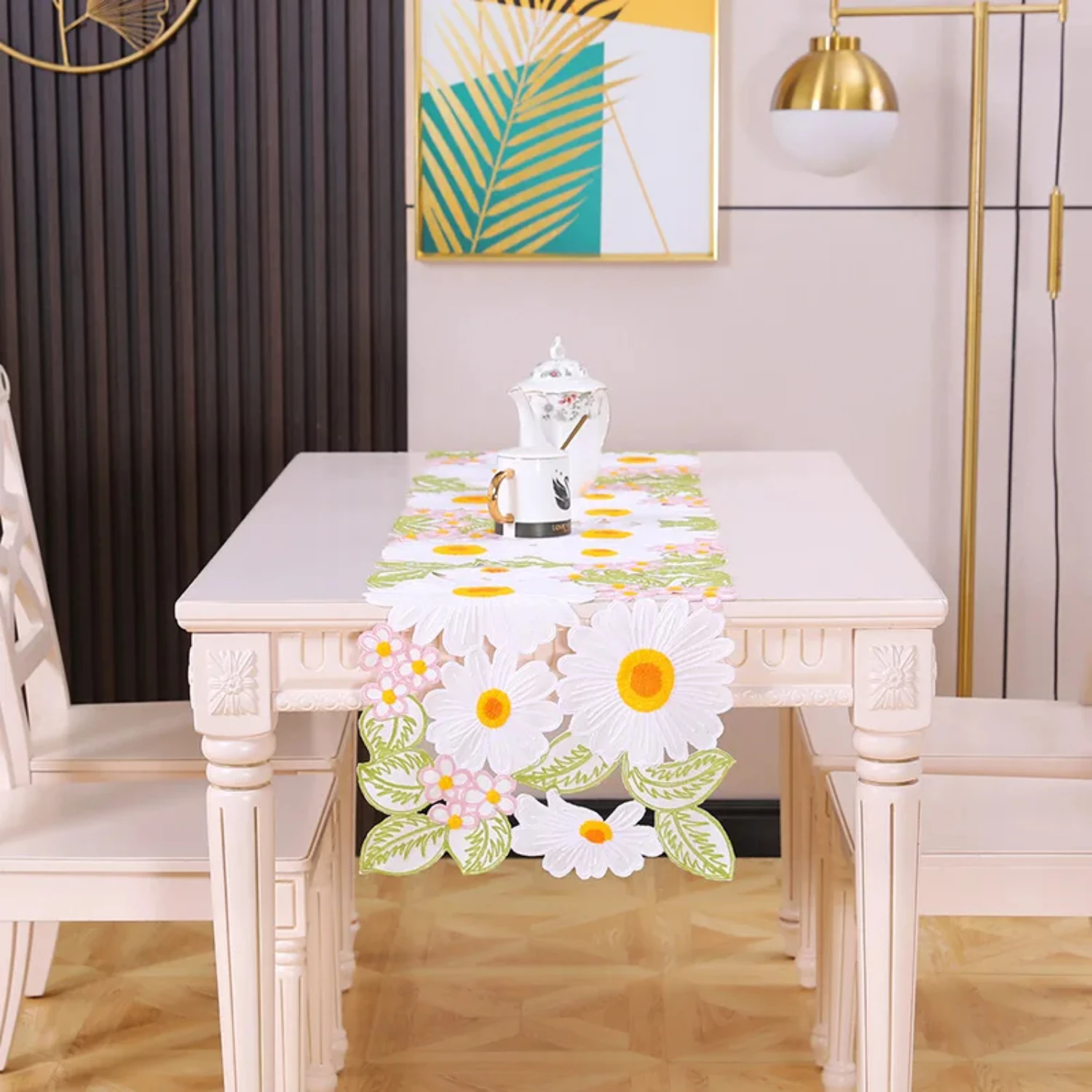 Красивая ручная вышивка эта потрясающая белая Маргаритка-настоящий элемент