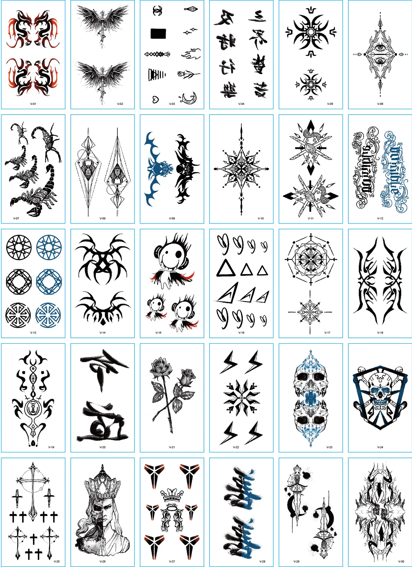 MB 30 шт. Нижняя Роза водостойкая временная татуировка наклейка для взрослых детей