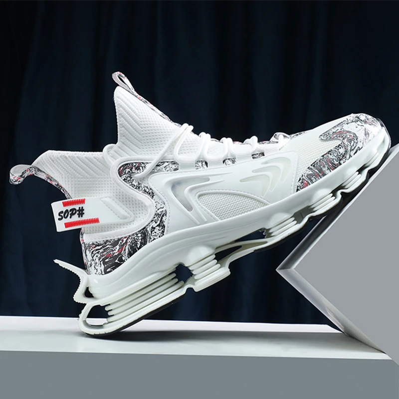 Hot New Men Sneakers Cushioning Running Shoes Mesh Breathable Comfortable Light Male Non-Slip Wearable Sports Shoes Dropshipping