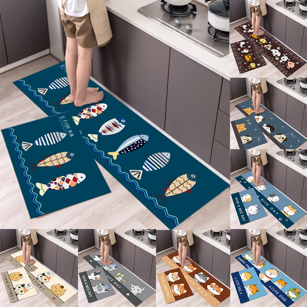 

Kitchen Mat Cheaper Anti-slip Cute Area Rugs Living Room Balcony Bathroom Printed Carpet Doormat Hallway Geometric Bath Mat