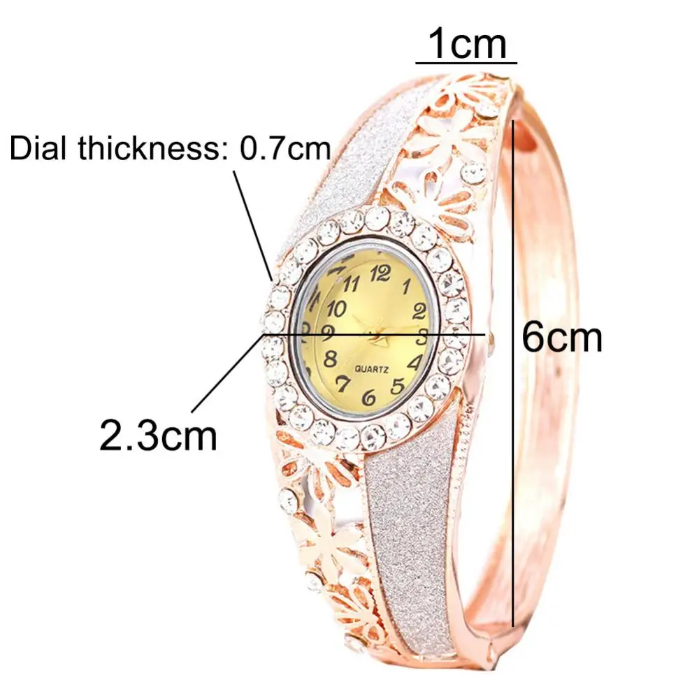 Часы женские кварцевые с кристаллами Модные ажурные брендовые аналоговые