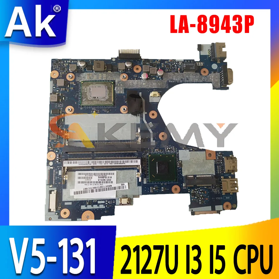 

For Acer Aspire C710 V5-131 Celeron 1017U 2127U I3 I5 CPU Laptop Motherboard LA-8943P NBSH711001 DDR3 Notebook Mainboard