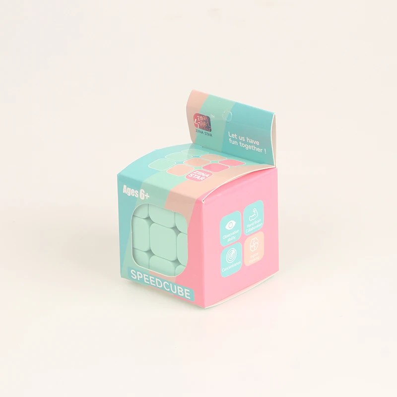 Новый цвет Макарон без наклеек 3x3x3 3D скоростной Профессиональный пазл детская