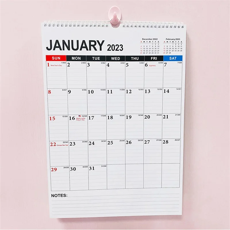 

2023 Calendar Months to View Wall Planner Calendar, Monthly Calendar with Twin-Wire Binding Home Family Planner