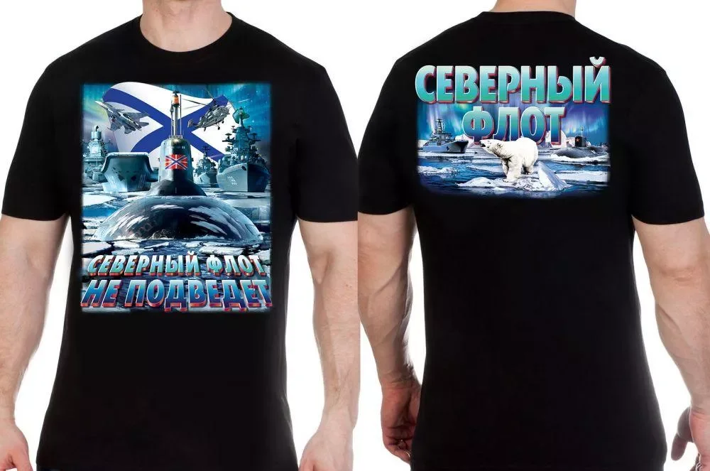 

Russian Navy Northern Fleet T Shirt. 100% Cotton Short Sleeve O-Neck Casual T-shirt Loose Top New Size S-3XL