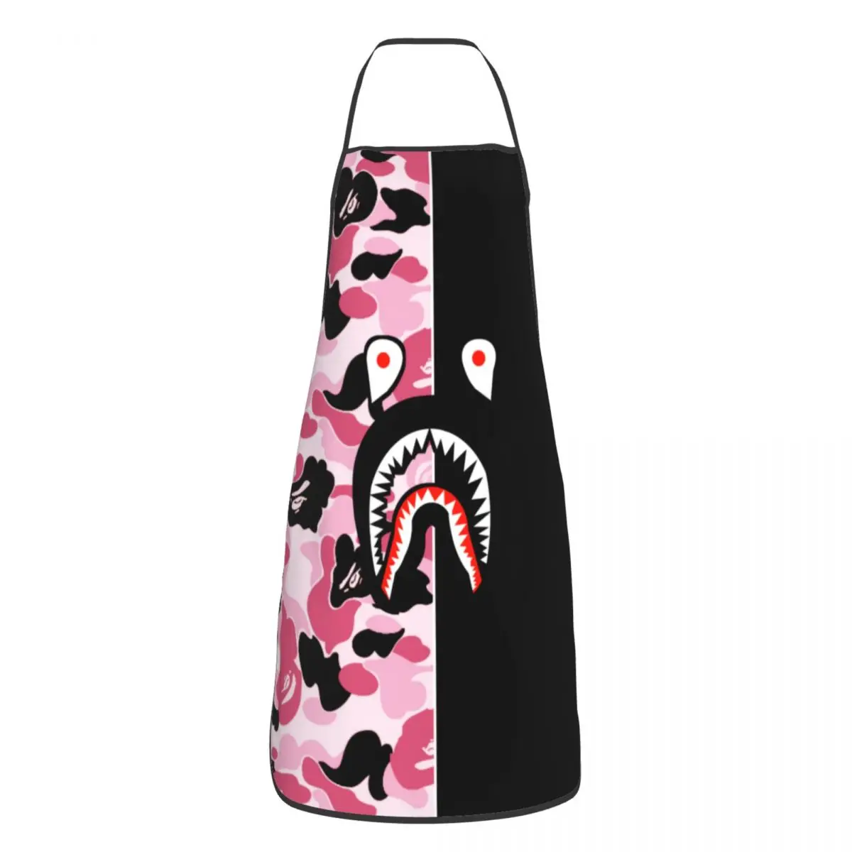 

Камуфляжные фартуки унисекс, камуфляжные нагрудники с изображением темной акулы, для мужчин и женщин, для приготовления пищи, шеф-повара, ку...