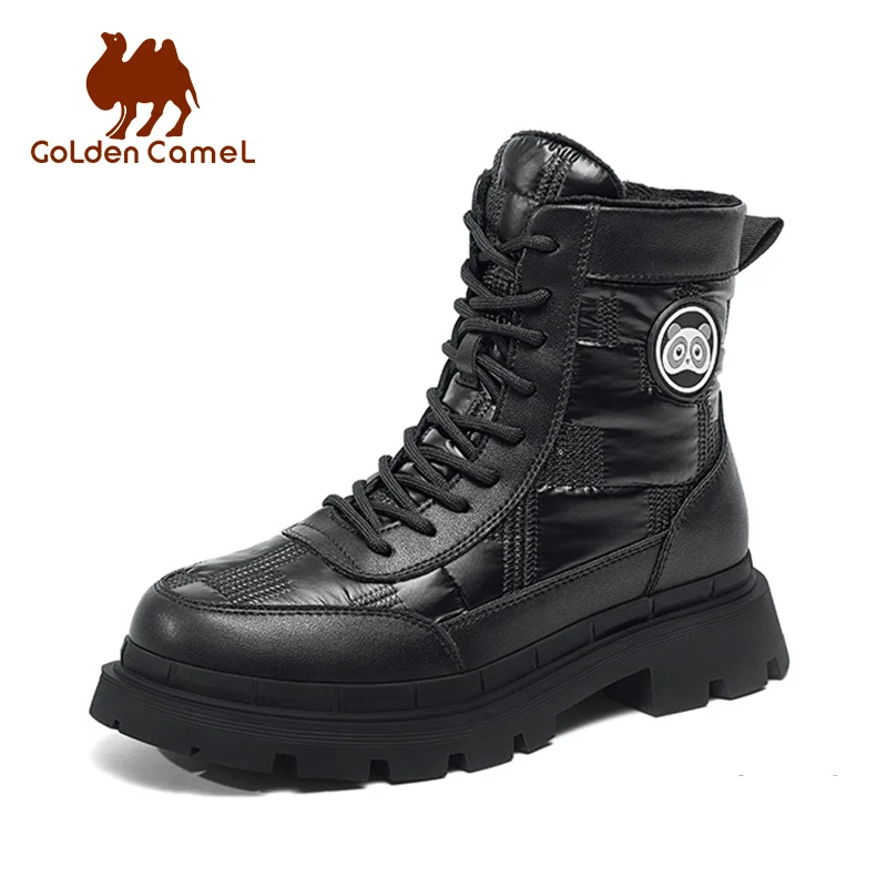 

Женские бархатные ботильоны Golden Camel, теплые дышащие короткие ботинки на толстой подошве для снега, зима 2022