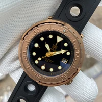 steeldive brand sd1975s bronze case 300m waterproof super luminous nh35 automatic diving watches