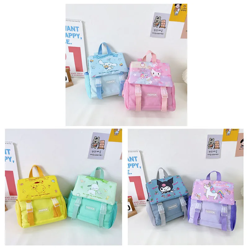 Sanrioed милый мультяшный Kawaii Purin Dog Cinnamoroll Kuromi Kt Cat маленький школьный рюкзак аниме