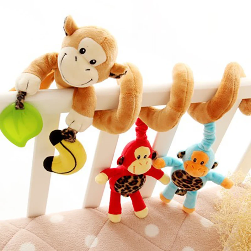 

Mobile Hot Hanging Bed Toys Toy Monkey 0-12 Crib Gift Stroller Infant Plush Rattle for Baby Newborn Baby Animal Months Spiral