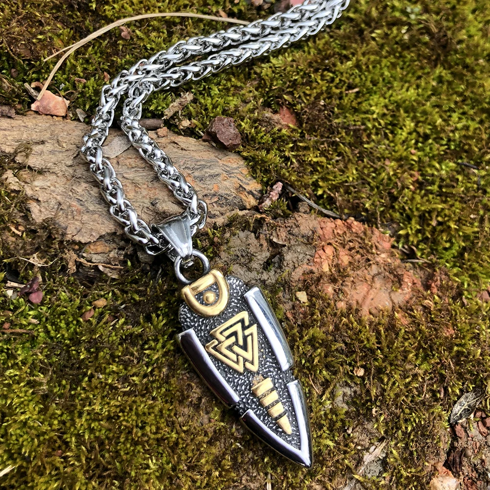 Odin's Spear Valknut Gungnir колье с кулоном в стиле викингов для мужчин руничным символом