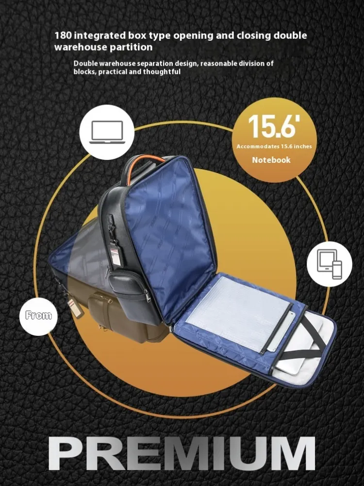 Рюкзак для отдыха BOPAI Мужской рюкзак из воловьей кожи первого слоя большой