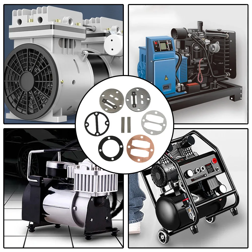 

Set Valve Plate Gasket Metal Oil Free Piston Pump Replacement Suitable 42mm Accessories Air Compressor Durable