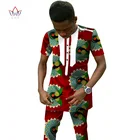 Традиционная африканская одежда мужской комплект короткий рукав воск топы и брюки Дашики Мода Анкары Африка одежда размера плюс 6XL WYN25