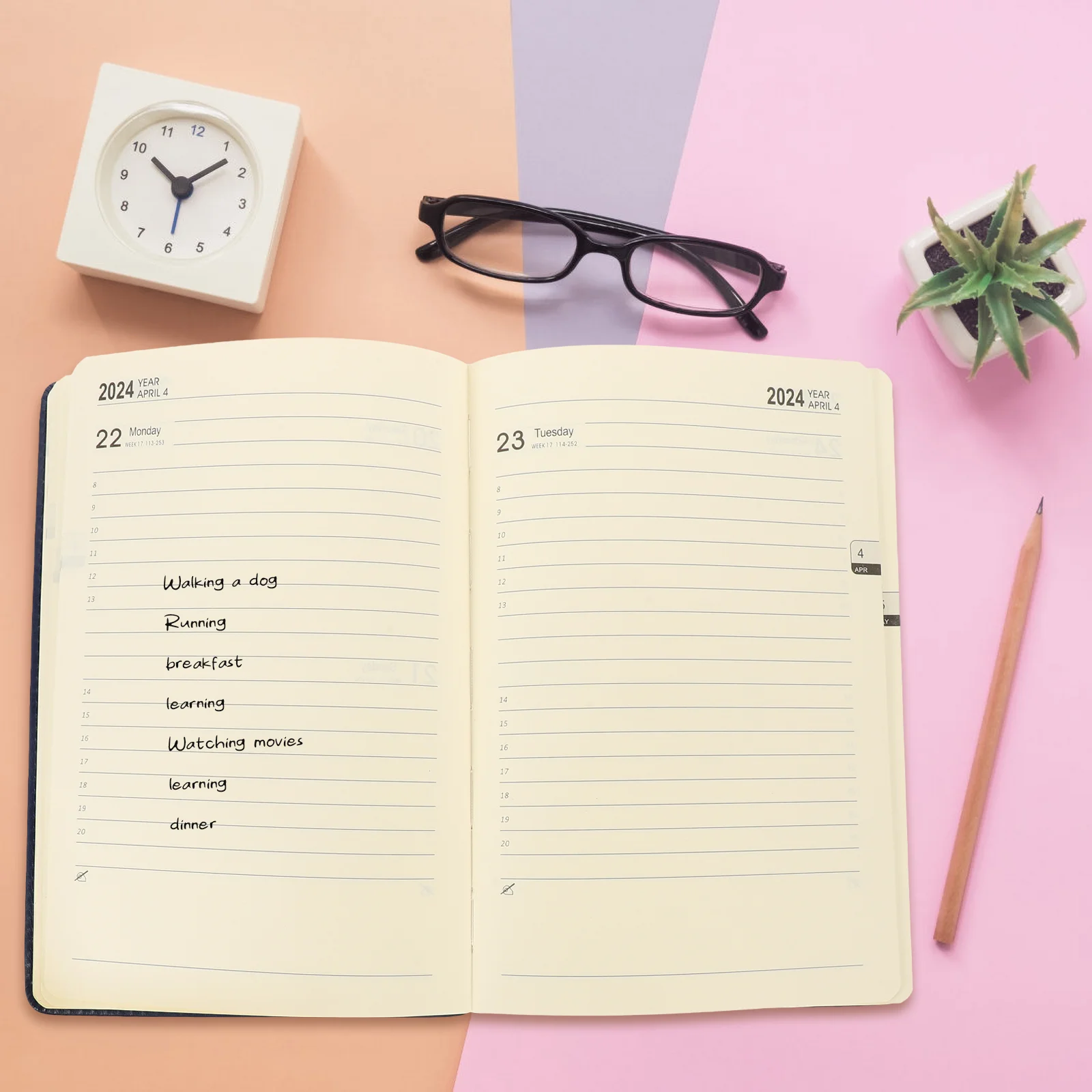 

Office Schedule Notepad Daily Planner Agenda Notebook Travel Journaling Notebook 2024