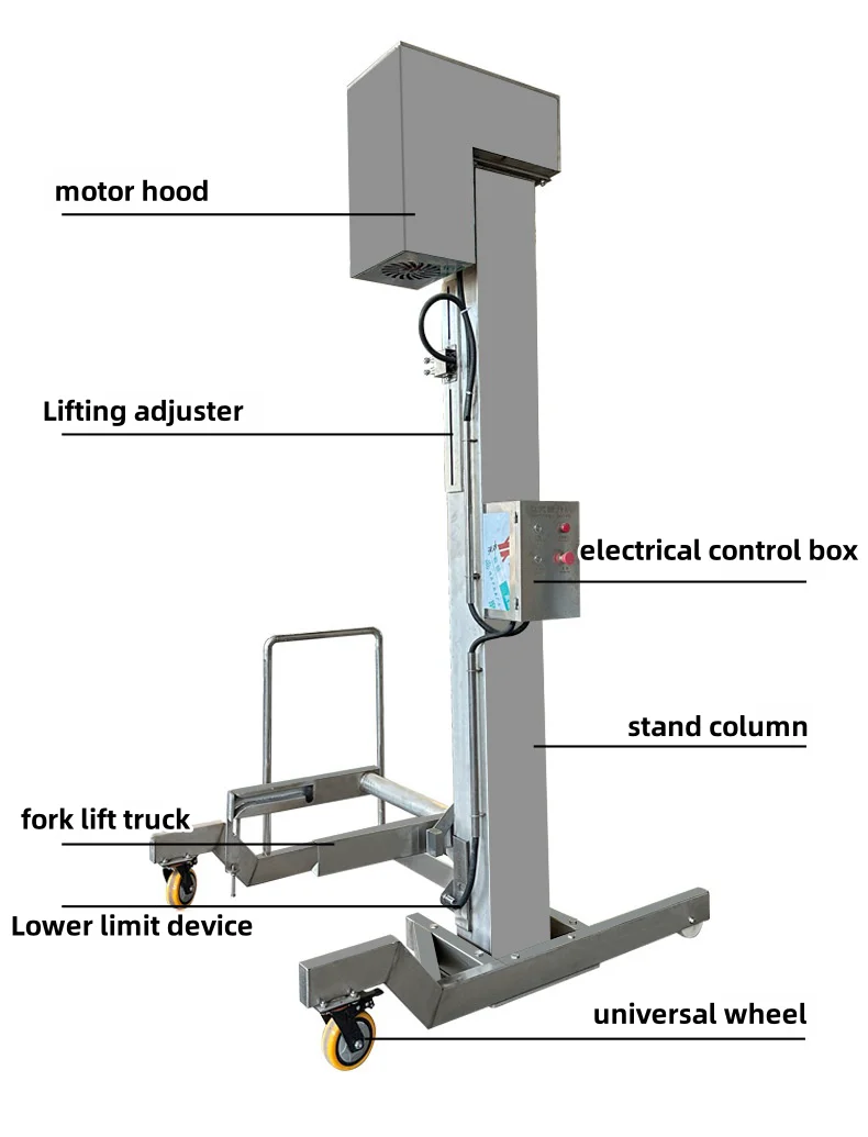 Вертикальный подъемник для мусора SUS304 200л