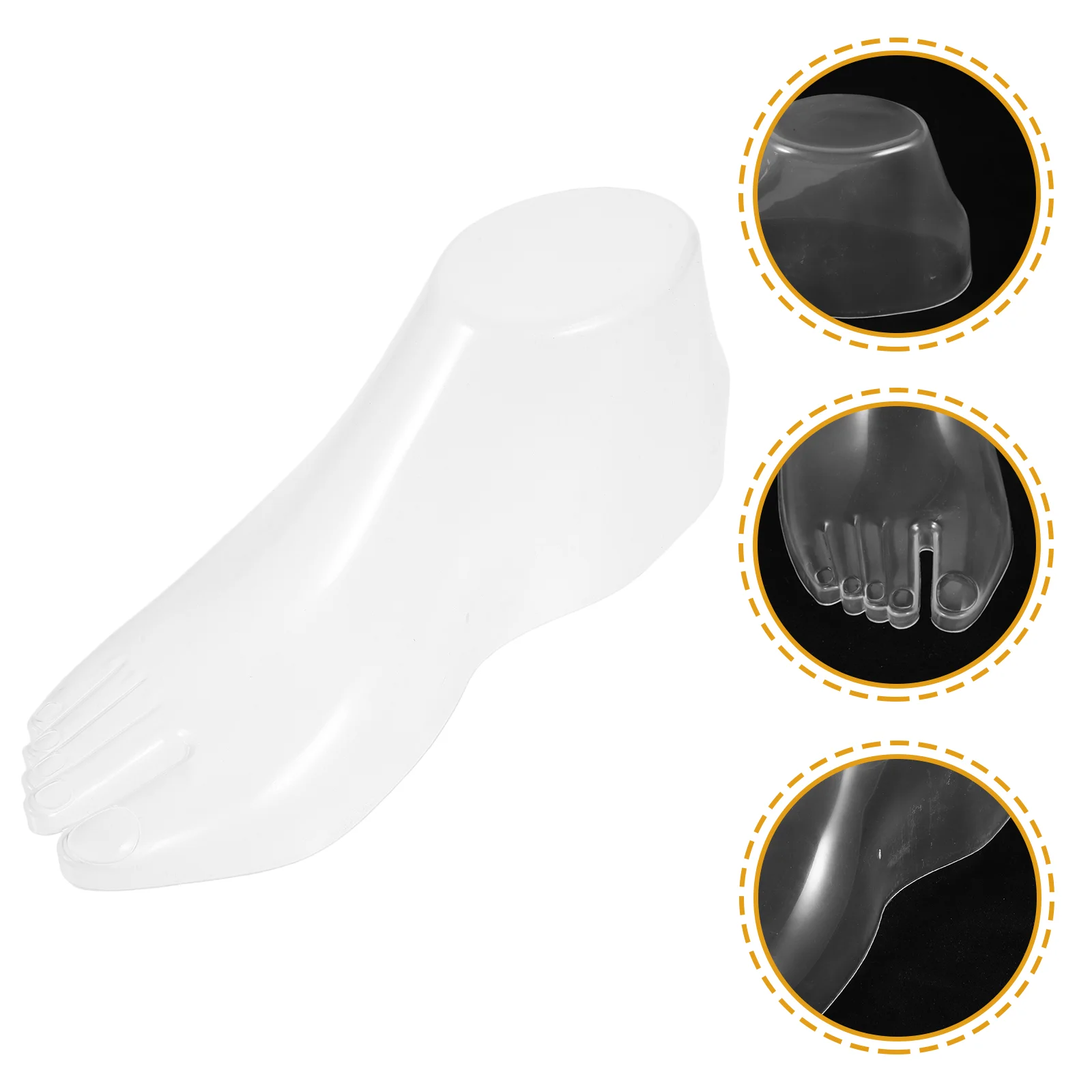 4 пары прозрачных манекенов для ног модель женской стопы пластиковая