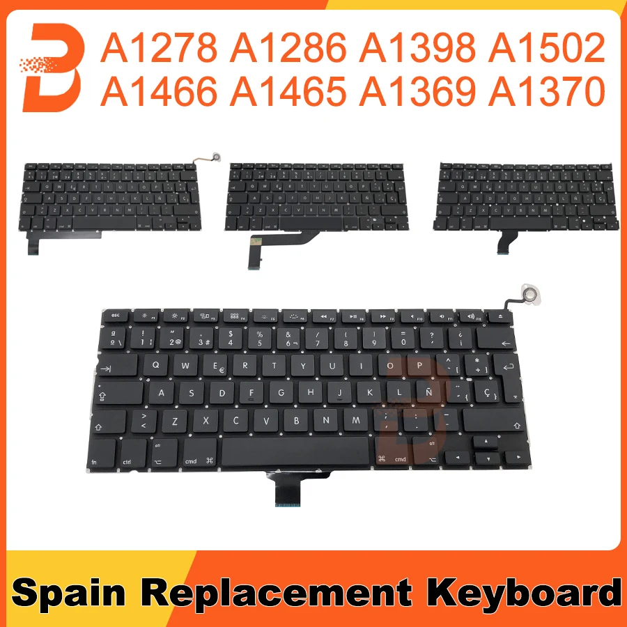 

Новая замена для ноутбука Macbook Pro 13, Air 11, Retina 15, A1278 1286, A1465, A1466, A1398, клавиатура в Испании 2008-2017 года